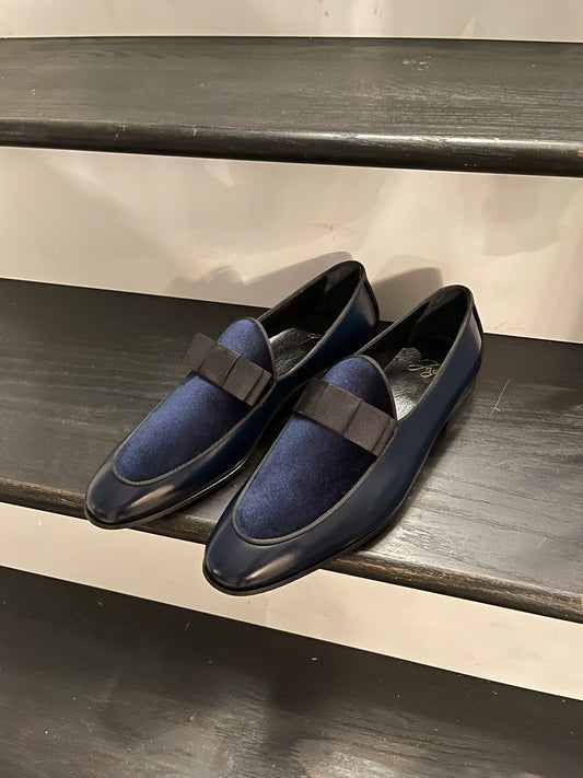 NAVY BLUE TUXEDO MAYFAIR LOAFERS