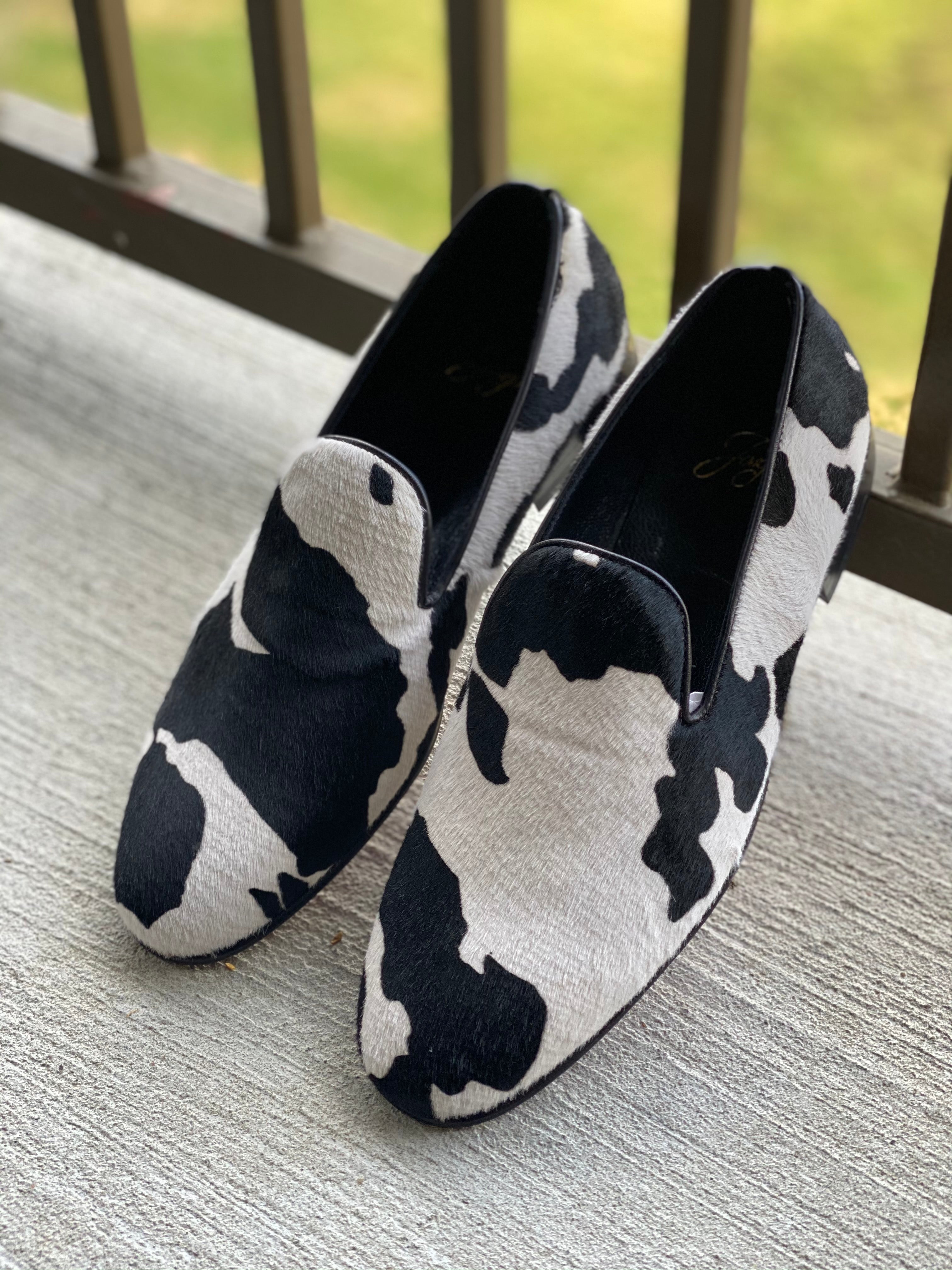 Cow skin slippers sale